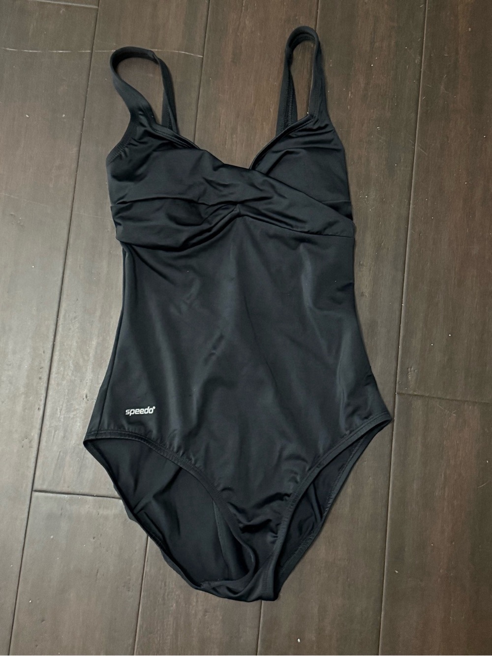 Speedo Black One-Piece Twist-Front Swimsuit